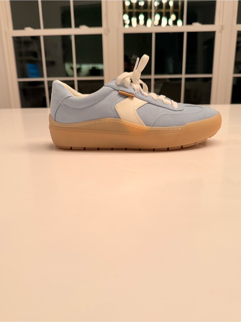 Dr. Scholl's Light Blue Suede Sneakers NEW Never Worn - Picture 4 of 8